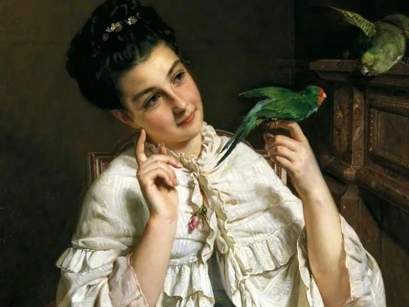 1814-Henri-Guillaume Schlesinger - Ragazza con i pappagalli